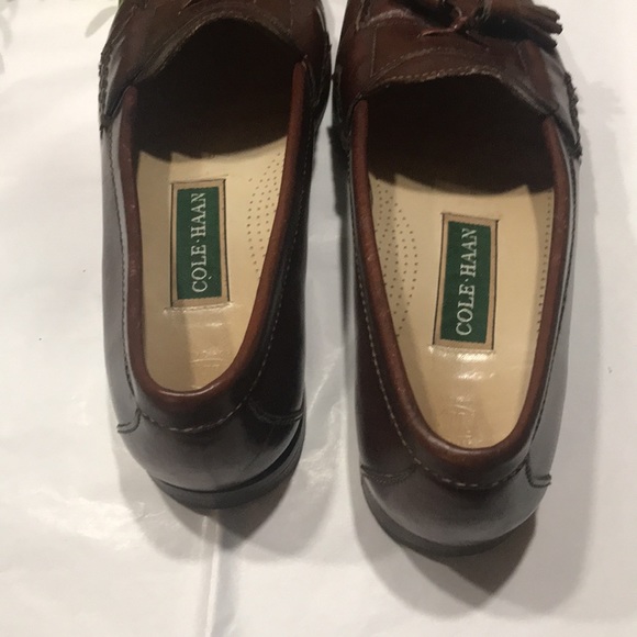 Cole Haan tassel loafers slip on men’s shoe leather size 10 brown main image 9